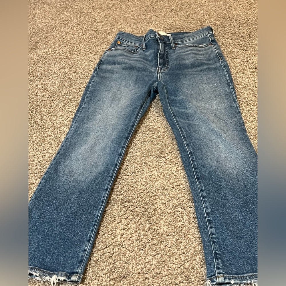 MADEWELL slim demi boot jeans.